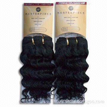 Hair Weft, Made of 100% Human Hair, Machine-made, Available in Various Styles